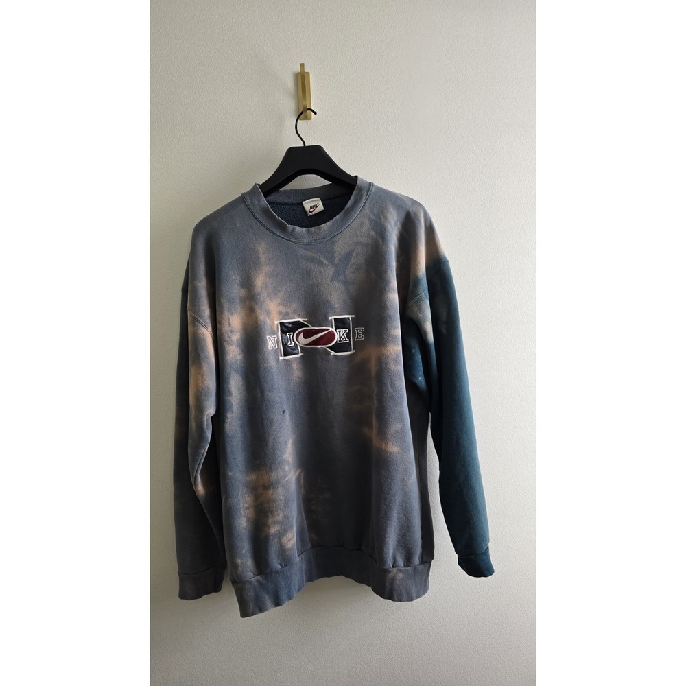 Nike Y2K Vintage Crewneck Sweatshirt XL Made In USA Embroidered Spellout Swoosh